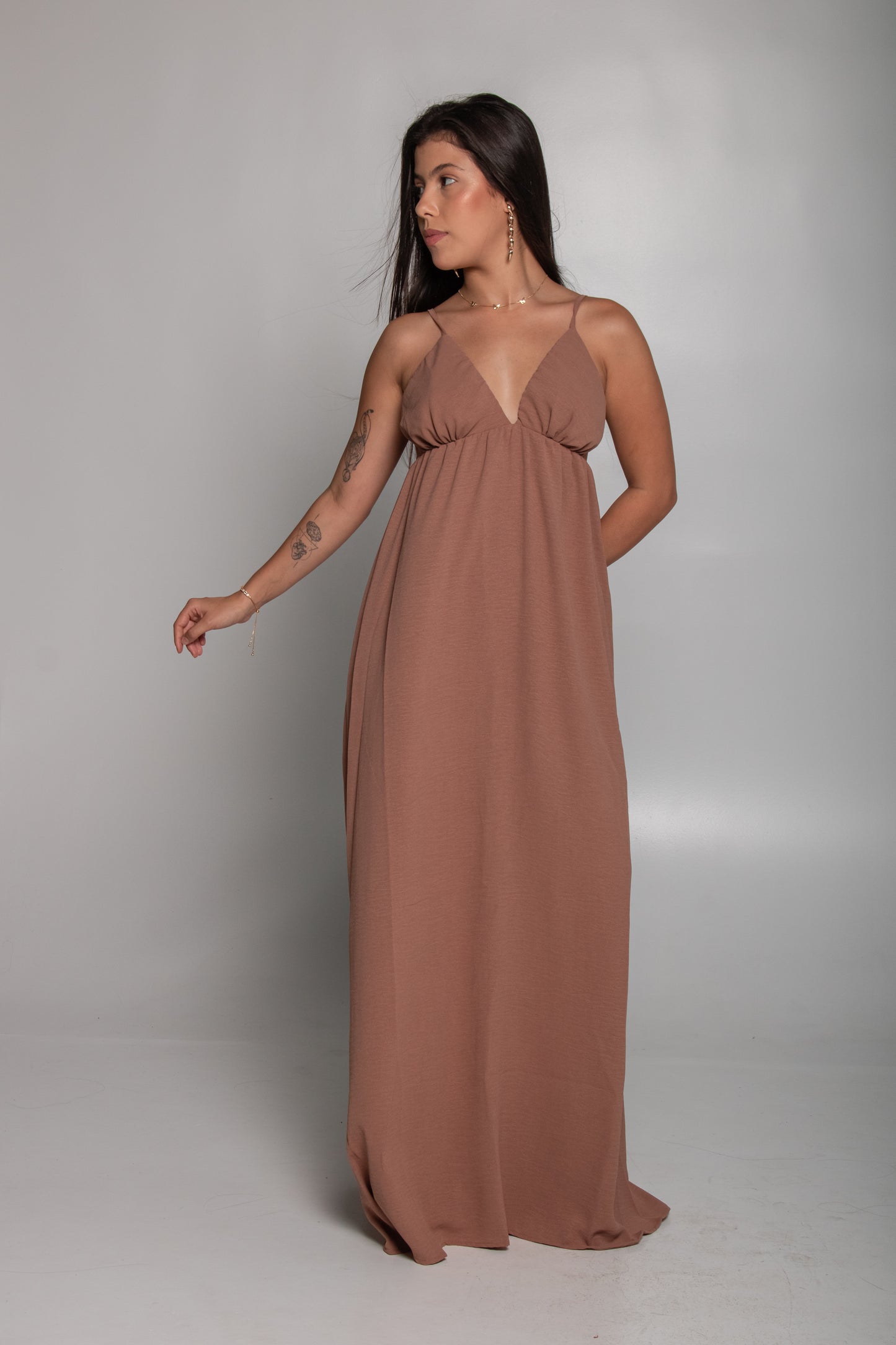 Vestido Capadócia - rosa pastel