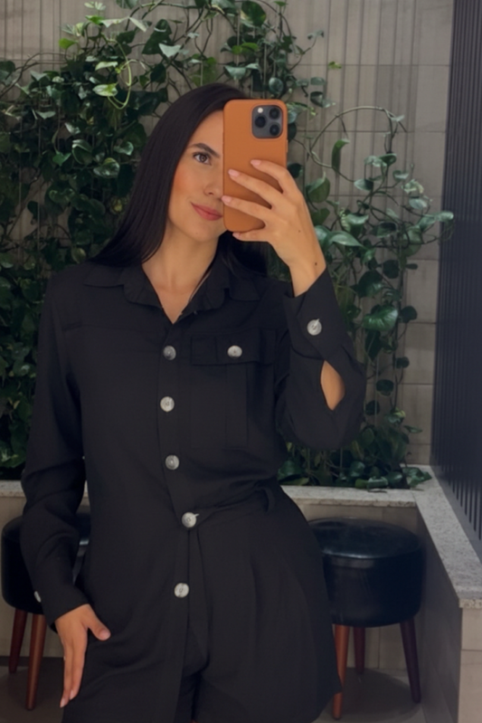 Conjunto Grécia - preto