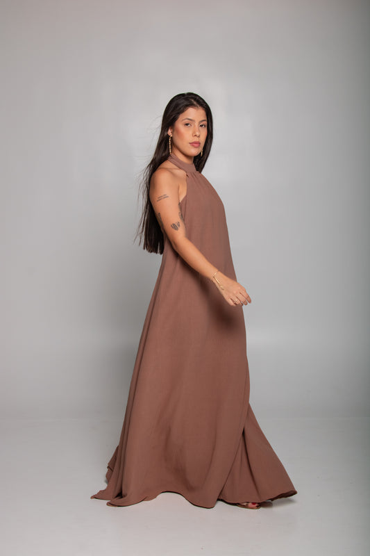 Vestido Roma - marrom