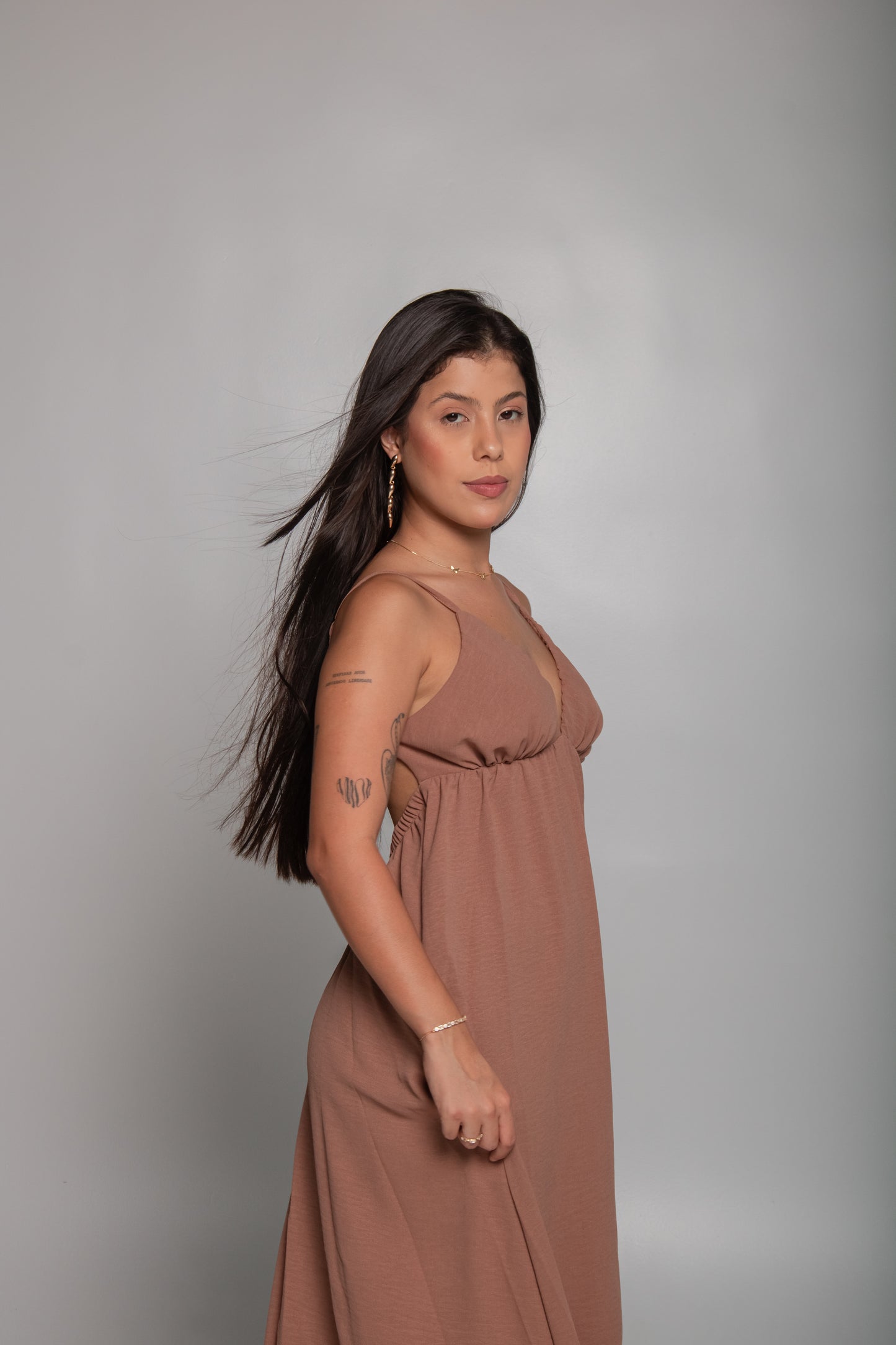 Vestido Capadócia - marrom