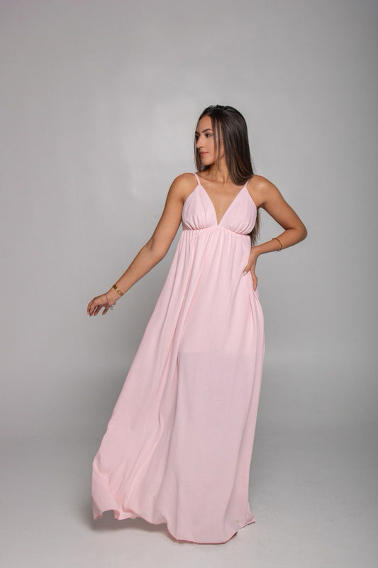 Vestido Capadócia - rosa pastel