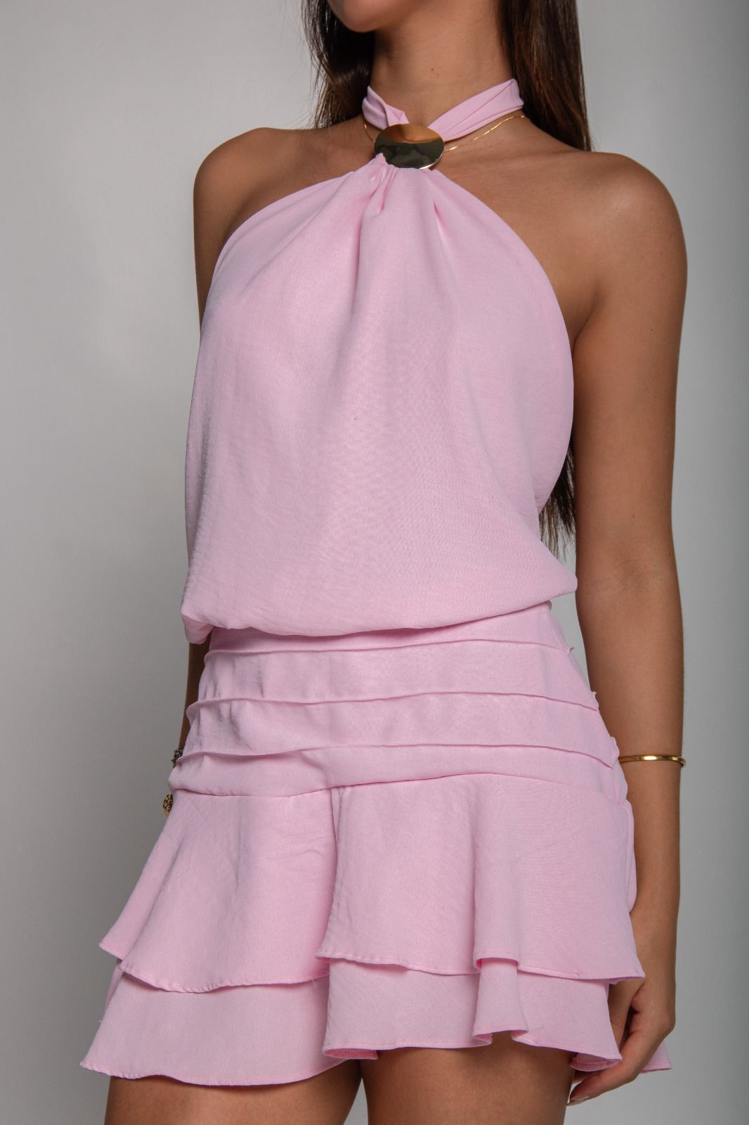 Vestido Noronha - rosa pastel