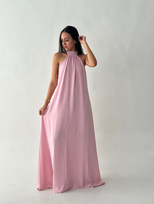 Vestido Roma - rosa pastel